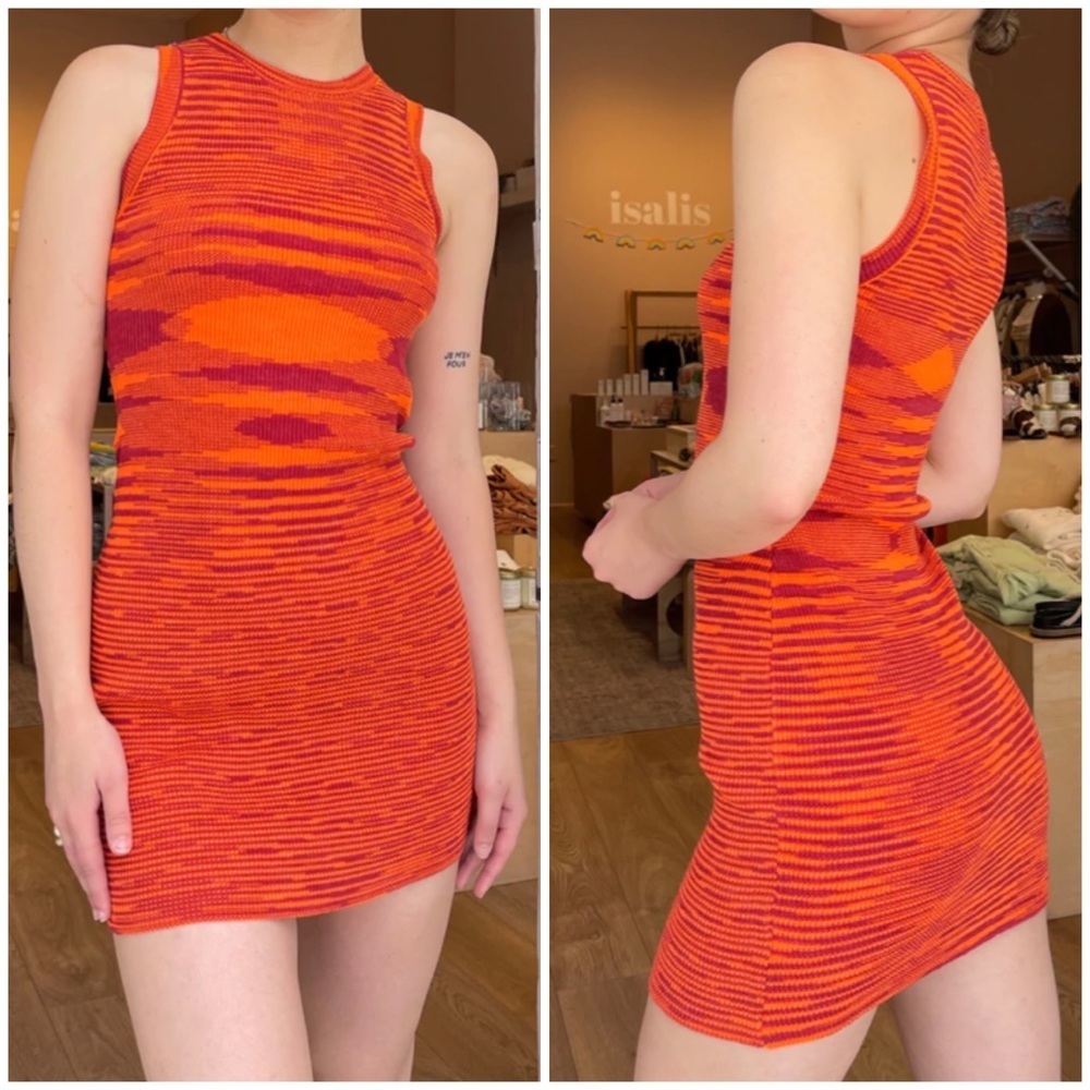 NEW Isalis knit dress in orange spice